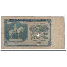 Banknote, Czechoslovakia, 25 Korun, 1953, Undated, KM:84b, VG(8-10)