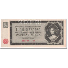 Biljet, Bohemië en Moravië, 50 Korun, 1940, 1940-09-12, KM:5s, NIEUW