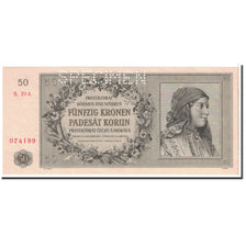 Biljet, Bohemië en Moravië, 50 Korun, 1944, 1944-09-25, KM:10s, NIEUW