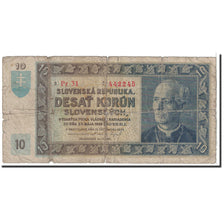 Slovakia, 10 Korun, 1939, KM:4a, 1939-09-15, VG(8-10)