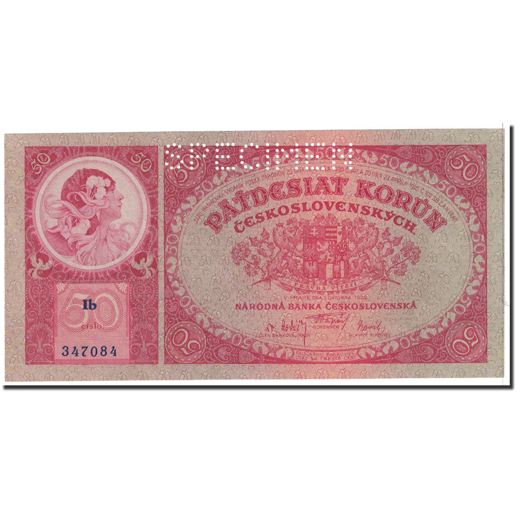 Czechoslovakia, 50 Korun, 1929, KM:22s, 1929-10-01, UNC(65-70)