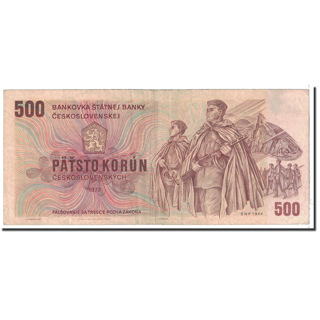 Banknote, Czech Republic, 500 Korun, 1973, Undated, KM:2, EF(40-45)
