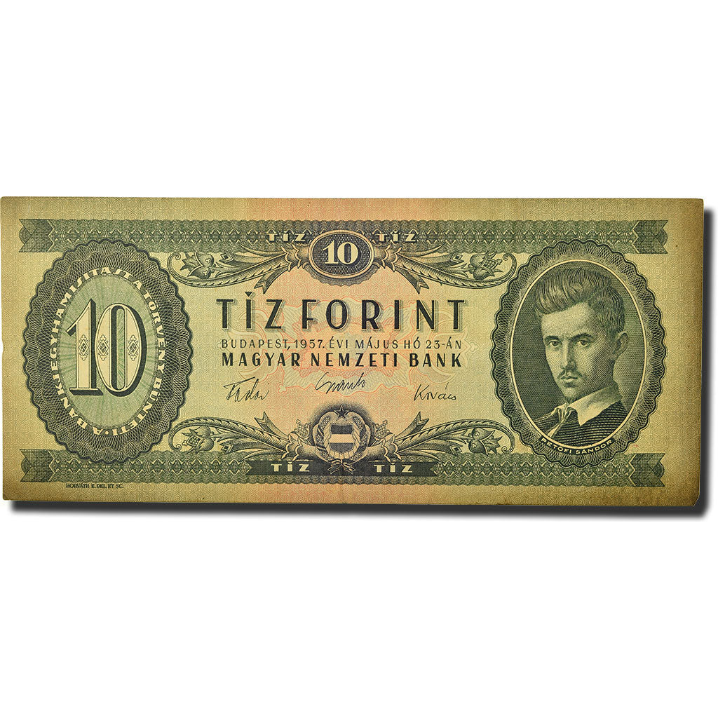 Banknote, Hungary, 10 Forint, 1957, 1957-05-23, KM:168a, EF(40-45)
