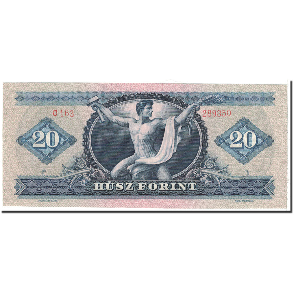 Banknote, Hungary, 20 Forint, 1969, 1969-06-30, KM:169e, UNC(65-70)