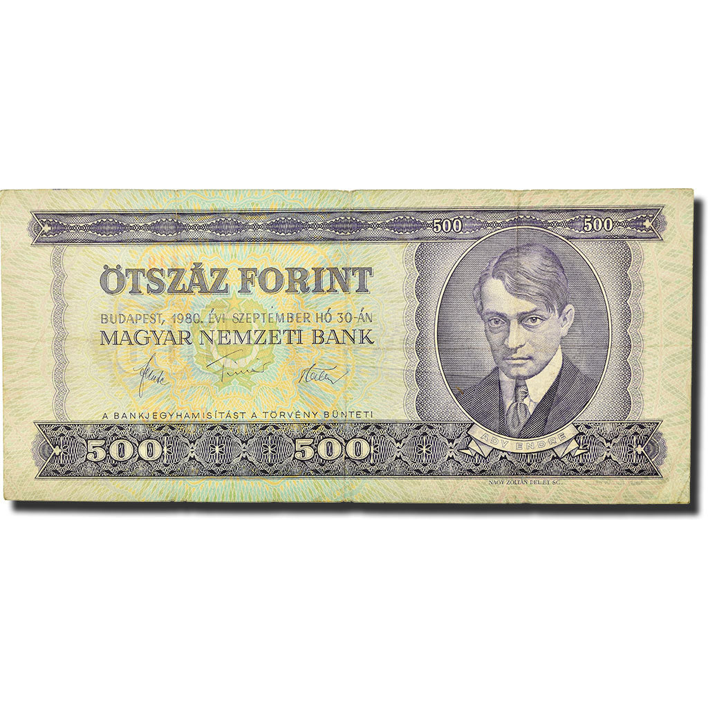 Banconote, Ungheria, 500 Forint, 1980, KM:172c, 1980-09-30, BB