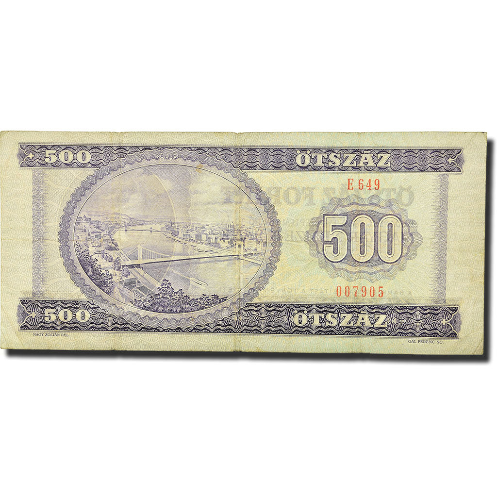 Banconote, Ungheria, 500 Forint, 1980, KM:172c, 1980-09-30, BB