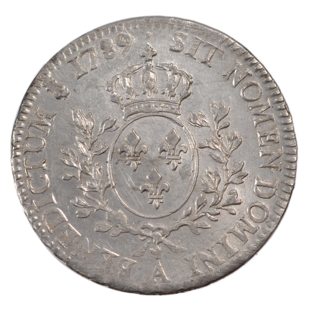 FRANCE, Écu aux branches d'olivier, ECU, 1789, Paris, KM #564.1, EF(40-45), ...