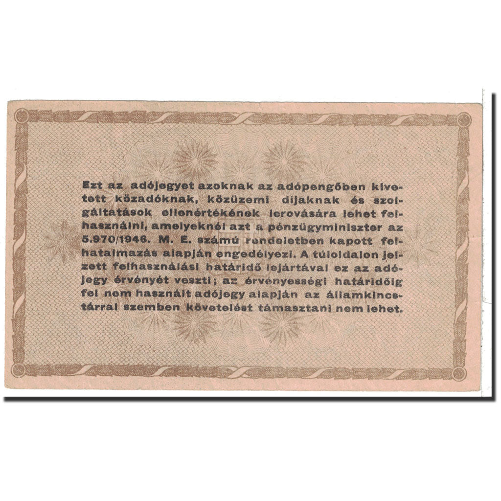 Banconote, Ungheria, 10,000 (Tizezer) Adópengö, 1946, KM:143a, 1946-05-28, BB+