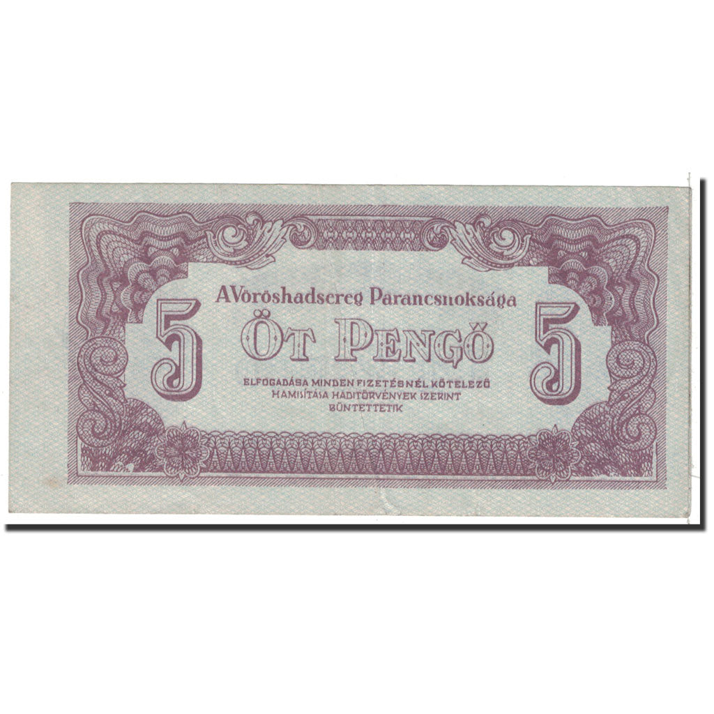 Hungary, 5 Pengö, 1944, KM:M4b, AU(50-53)