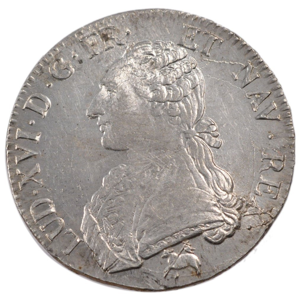 FRANCE, Écu aux branches d'olivier, ECU, 1789, Rouen, KM #564.3, AU(55-58), ...