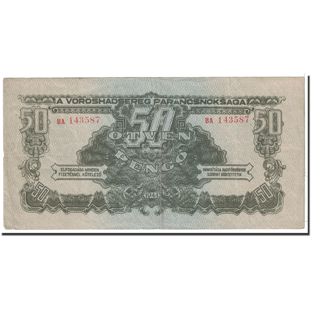 Hungary, 50 Pengö, 1944, KM:M7, EF(40-45)