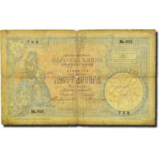 Banknote, Serbia, 10 Dinara (srebru), 1893, 1893-01-02, KM:10a, F(12-15)