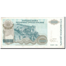 Banknote, Croatia, 100 Million Dinara, 1993, Undated, KM:R25a, AU(55-58)
