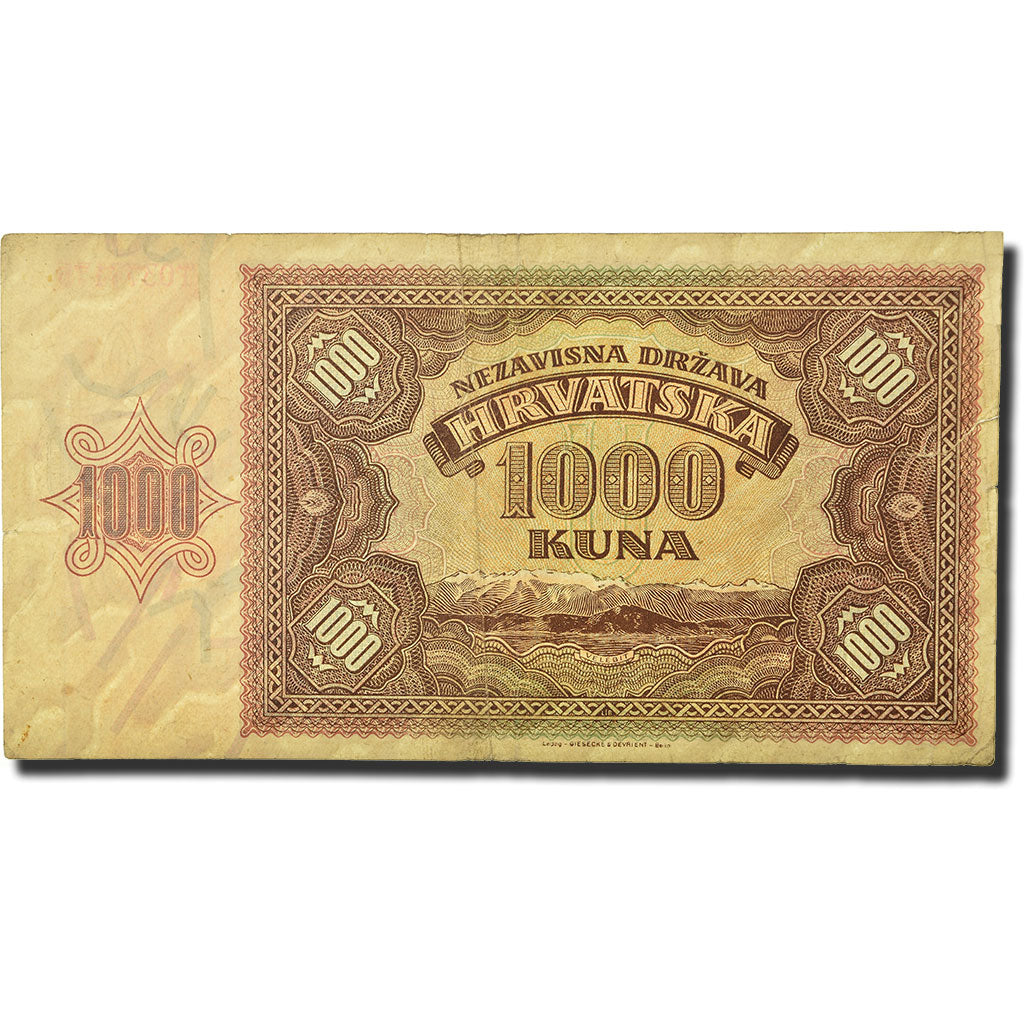 Banknote, Croatia, 1000 Kuna, 1941, 1941-05-26, KM:4a, EF(40-45)