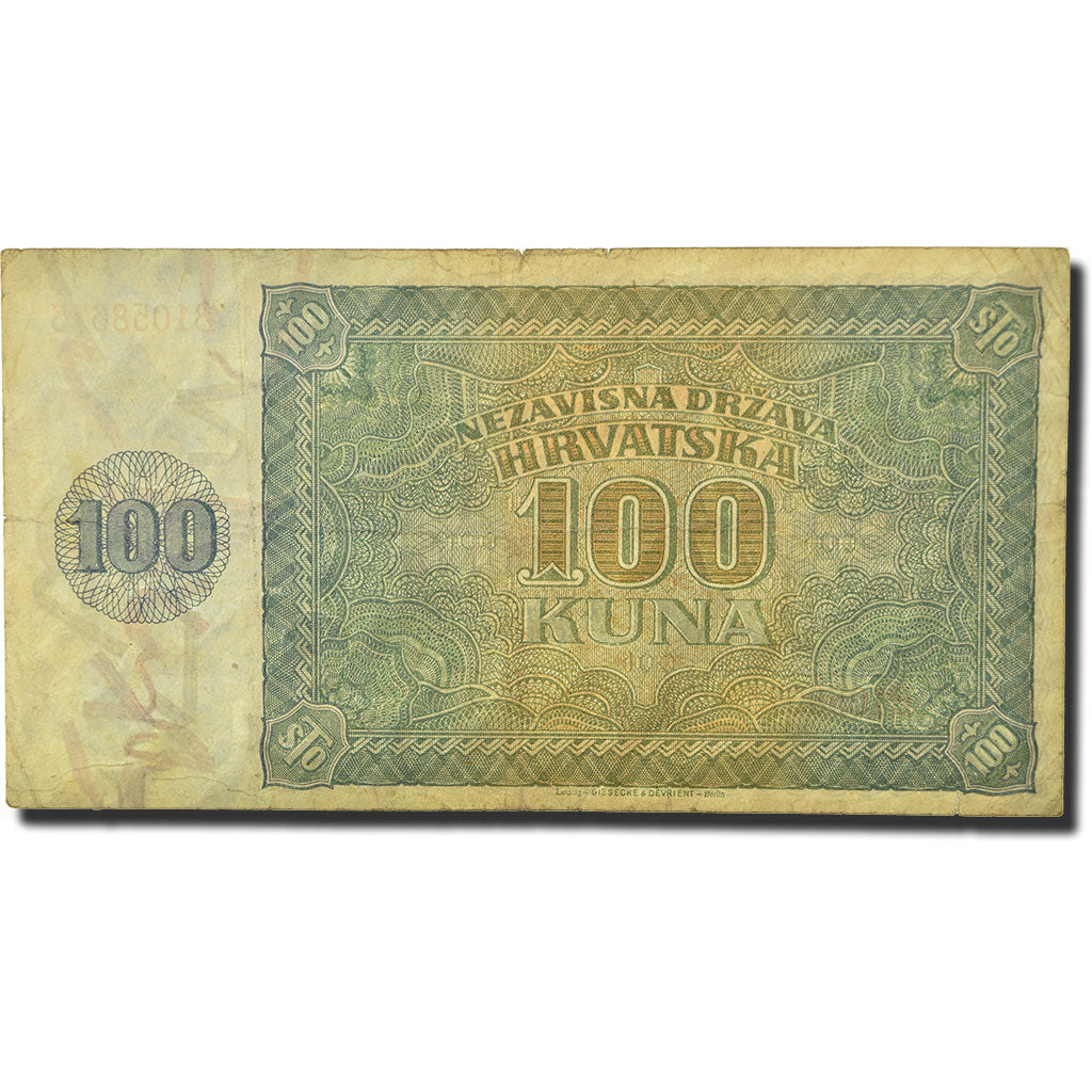Billet, Croatie, 100 Kuna, 1941, 1941-05-26, KM:2a, TTB