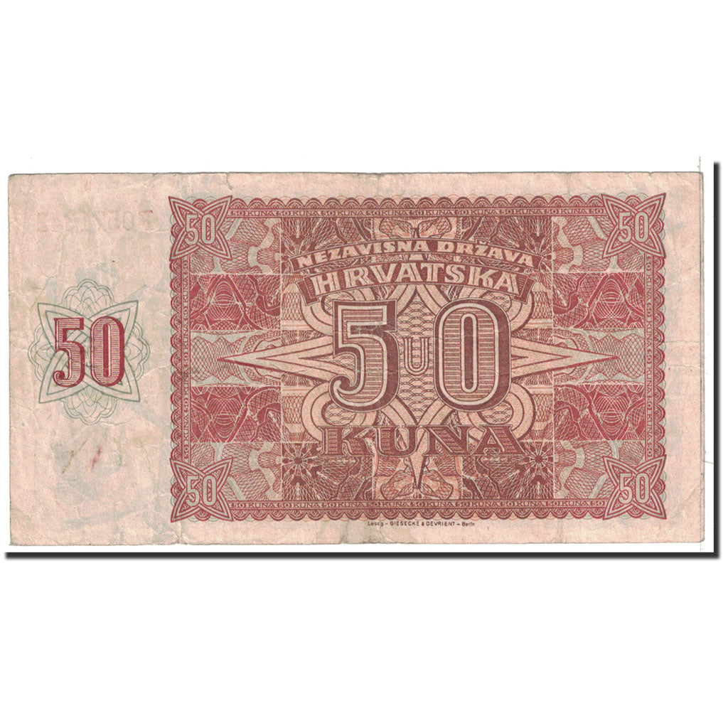 Croazia, 50 Kuna, 1941, 1941-05-26, KM:1a, BB