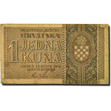 Banconote, Croazia, 1 Kuna, 1942, KM:7b, 1942-09-25, BB