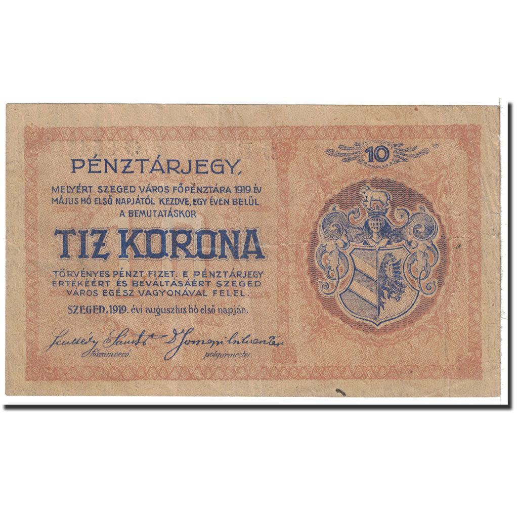 Hungary, 10 Korona, 1919, EF(40-45)