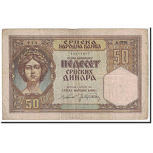 Billet, Serbie, 50 Dinara, 1941, 1941-08-01, KM:26, TB