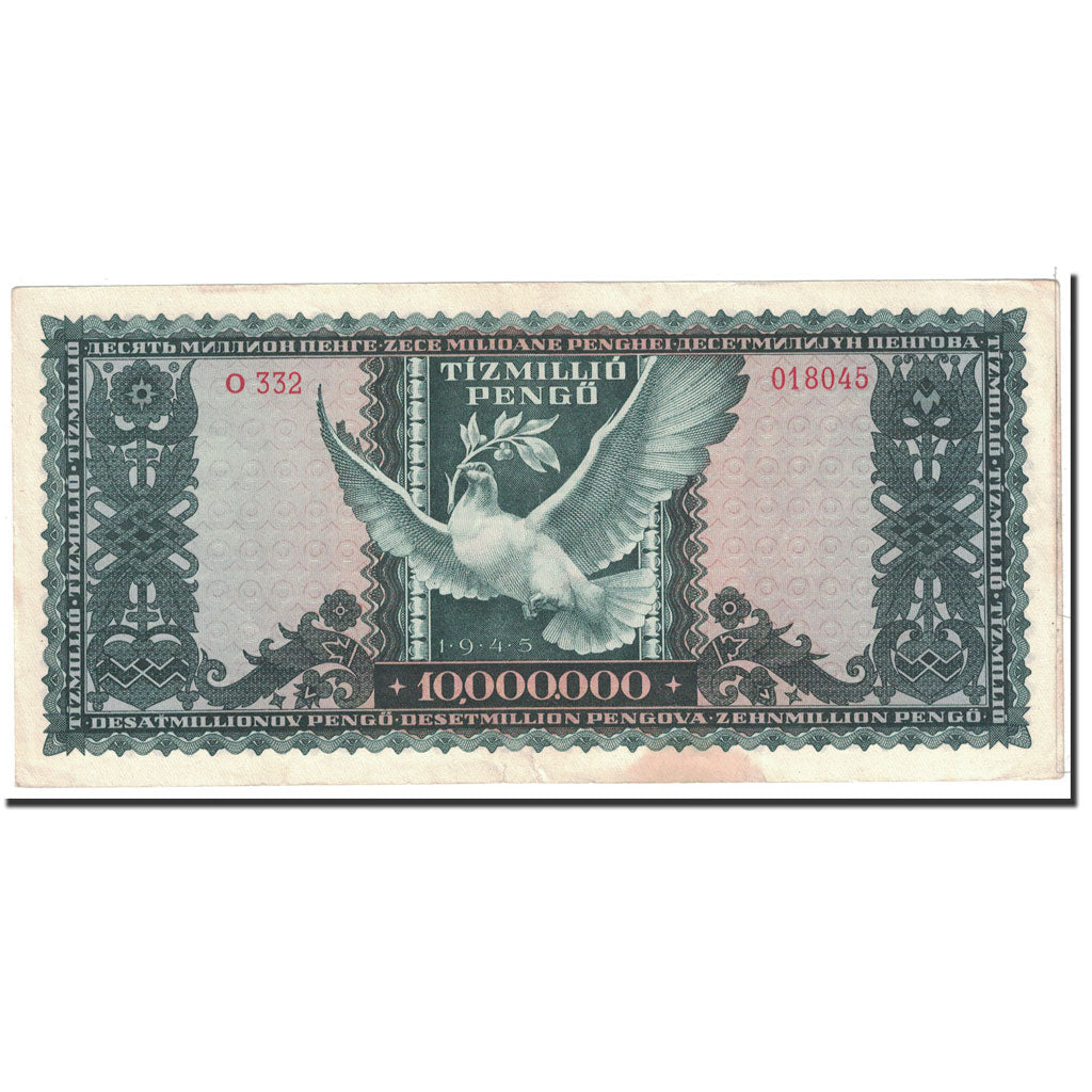 Banknote, Hungary, 10,000,000 Pengö, 1945, 1945-11-16, KM:123, AU(55-58)