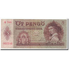 Hungary, 5 Pengö, 1939, KM:106, 1939-10-25, VF(30-35)