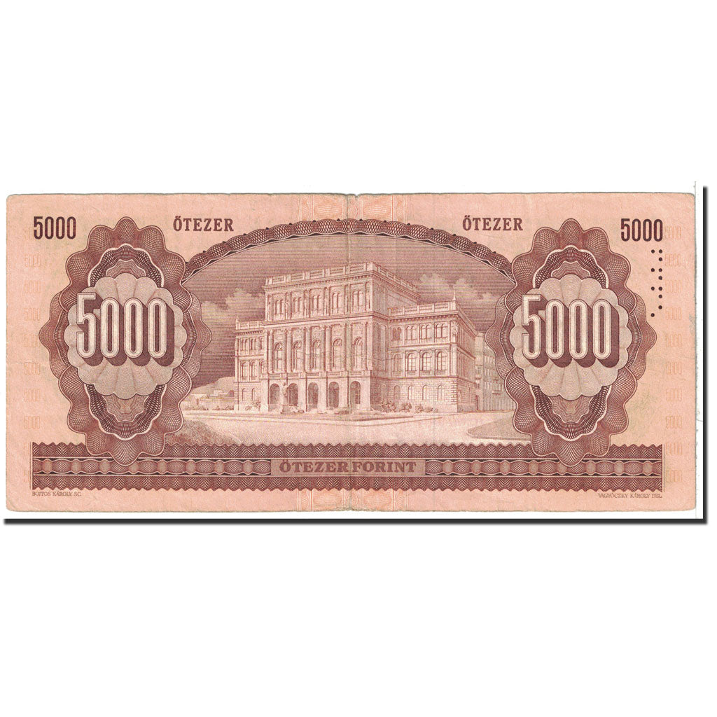 Hungary, 5000 Forint, 1990, KM:177a, 1990-07-31, EF(40-45)