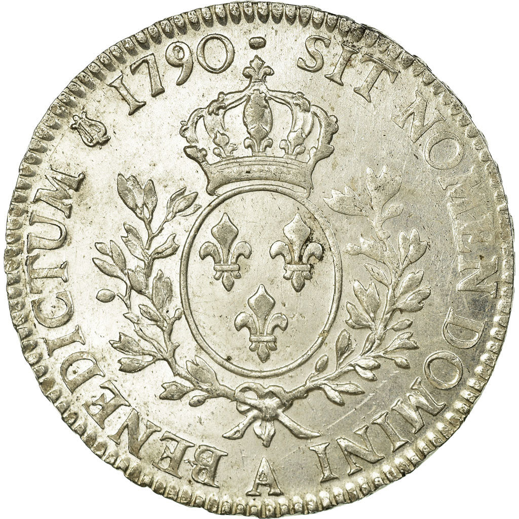 Coin, France, Louis XVI, Écu aux branches d'olivier, Ecu, 1790, Paris