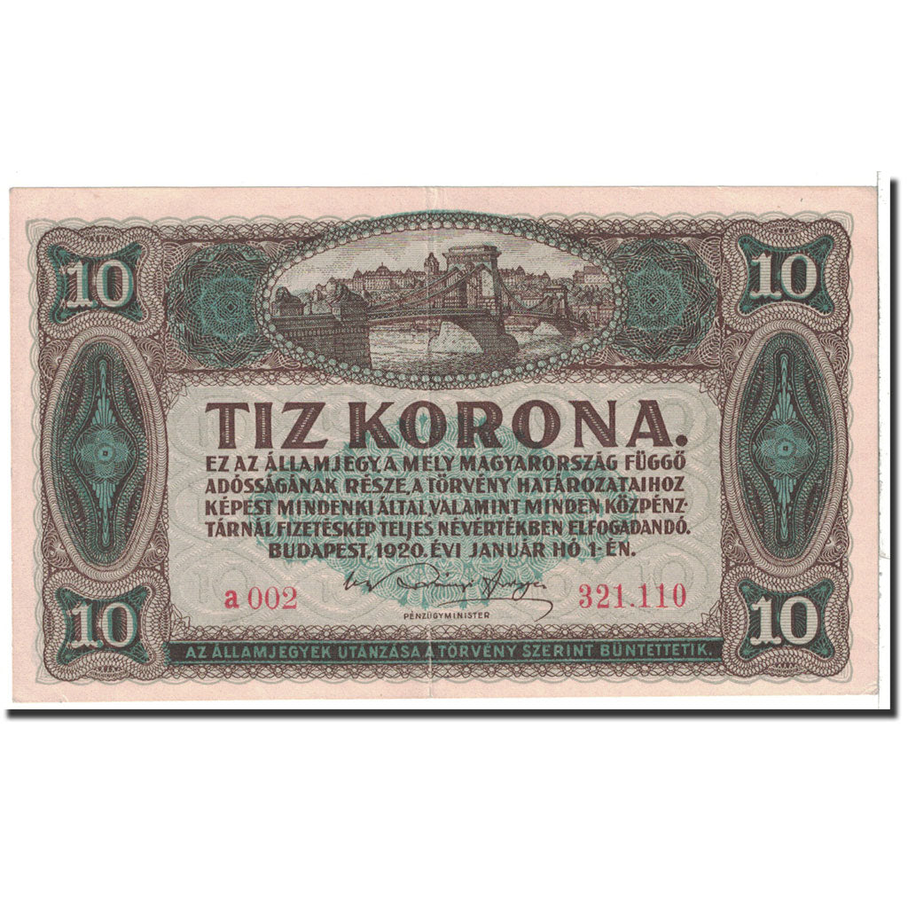 Hungary, 10 Korona, 1920, KM:60, 1920-01-01, UNC(60-62)