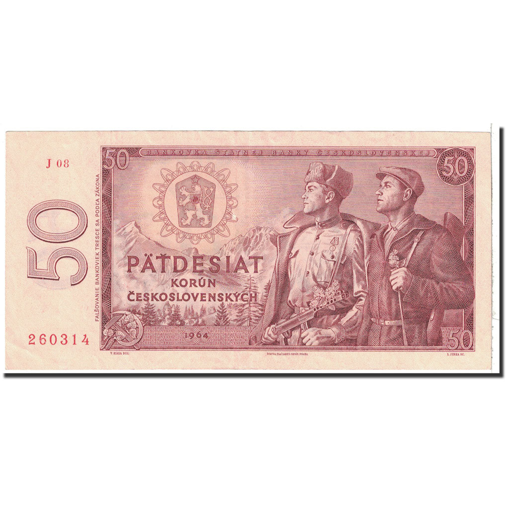 Banknote, Czechoslovakia, 50 Korun, 1964, Undated, KM:90b, AU(55-58)