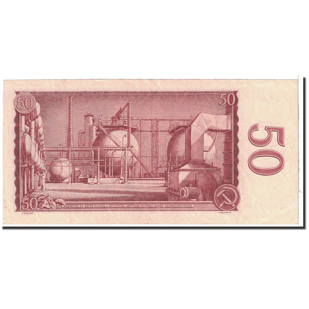Banknote, Czechoslovakia, 50 Korun, 1964, Undated, KM:90b, AU(55-58)