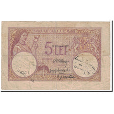 Romania, 5 Lei, 1917, KM:24a, 1917-02-16, VF(20-25)