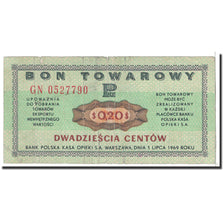 Biljet, Polen, 20 Cents, 1969, Undated, KM:FX25, TB+