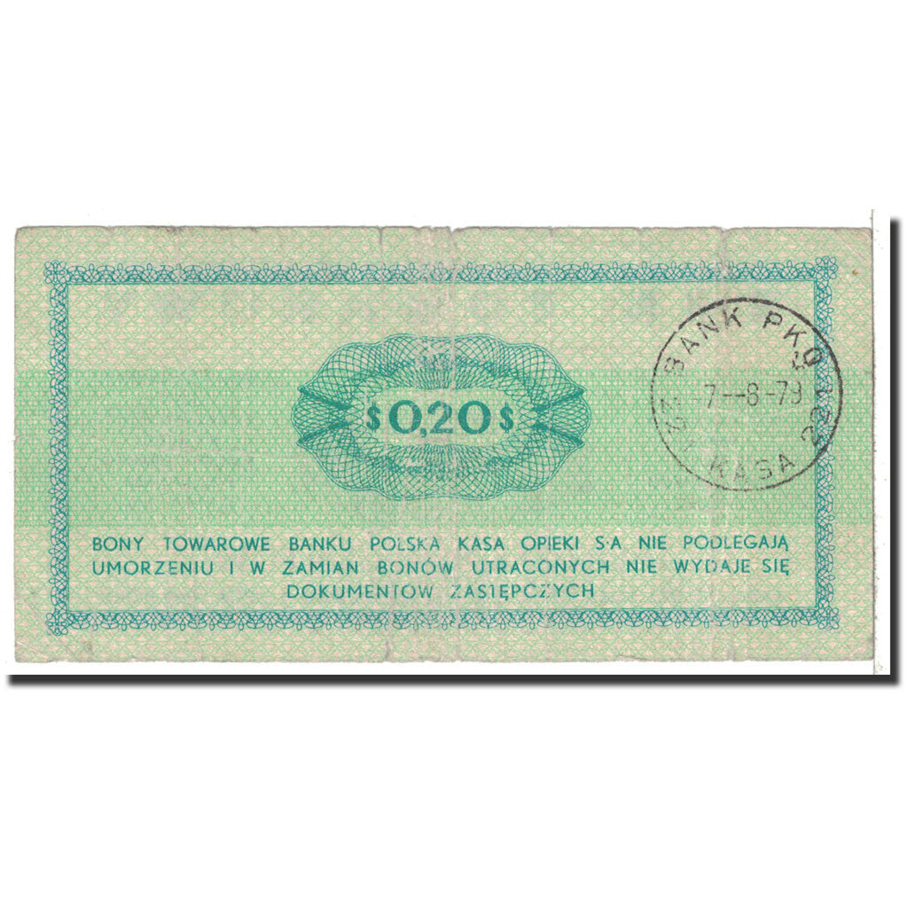 Banknote, Poland, 20 Cents, 1969, Undated, KM:FX25, VF(30-35)
