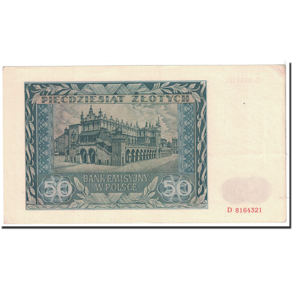 Banknote, Poland, 50 Zlotych, 1941, 1941-08-01, KM:102, UNC(63)