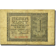 Billete, 1 Zloty, 1941, Polonia, KM:99, 1941-08-01, BC
