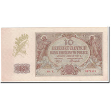 Banknot, Polska, 10 Zlotych, 1940, 1940-03-01, KM:94, UNC(65-70)