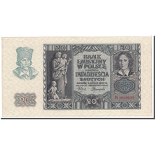 Billete, 20 Zlotych, 1940, Polonia, KM:95, 1940-03-01, UNC