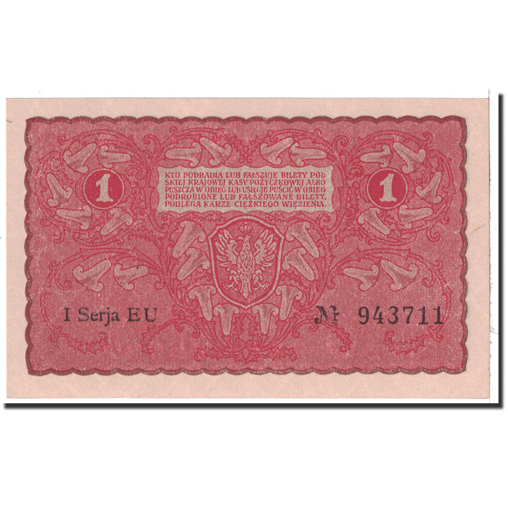 Banknote, Poland, 1 Marka, 1919, 1919-08-23, KM:23, UNC(65-70)