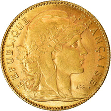 Moeda, França, Marianne, 10 Francs, 1911, Paris, AU(55-58), Dourado, KM:846