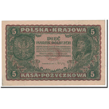 Polen, 5 Marek, 1919, KM:24, 1919-08-23, VZ