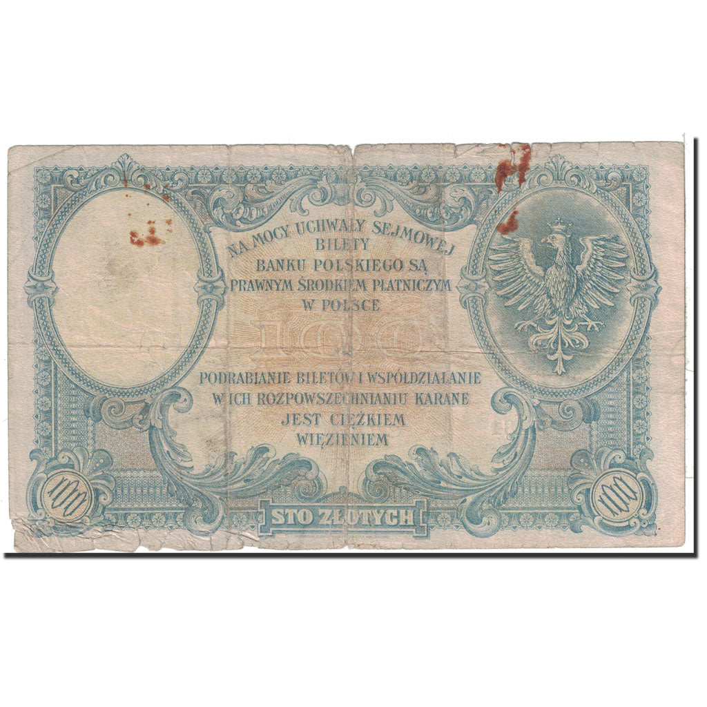 Billet, Pologne, 100 Zlotych, 1919, 1919-02-28, KM:57, TB
