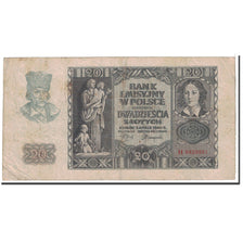 Poland, 20 Zlotych, 1940, KM:95, 1940-03-01, VF(20-25)