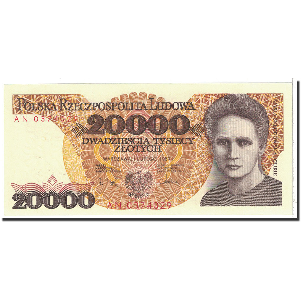 Pologne, 20,000 Zlotych, 1989, KM:152a, 1989-02-01, NEUF