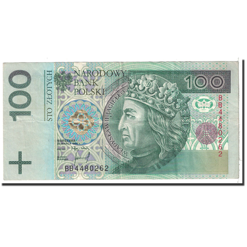 Banknote, Poland, 100 Zlotych, 1994, 1994-03-25, KM:176a, AU(50-53)