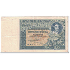Banknote, Poland, 20 Zlotych, 1931, 1931-06-20, KM:73, EF(40-45)