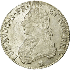França, Louis XVI, Ecu aux branches d'olivier, 1791, Limoges, Prata, AU(50-53)