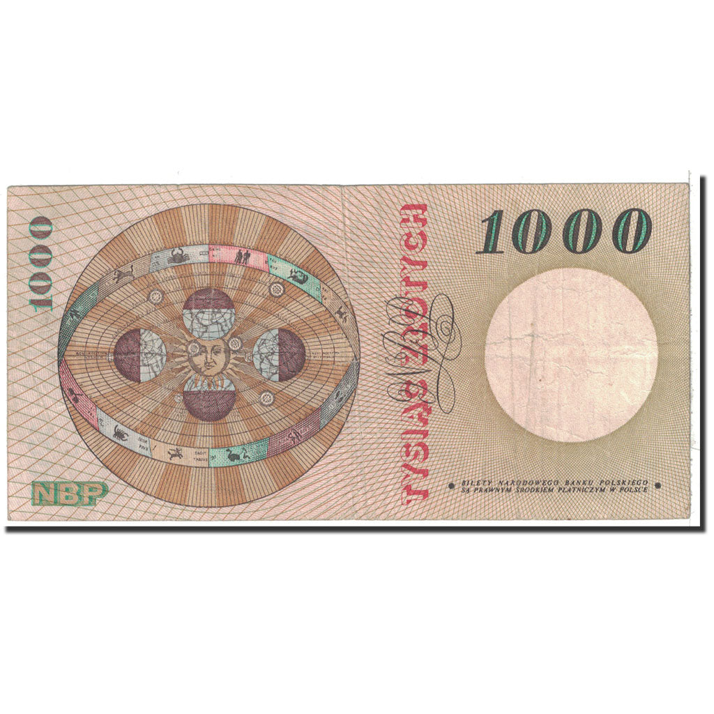 Poland, 1000 Zlotych, 1965, KM:141a, 1965-10-29, VF(20-25)