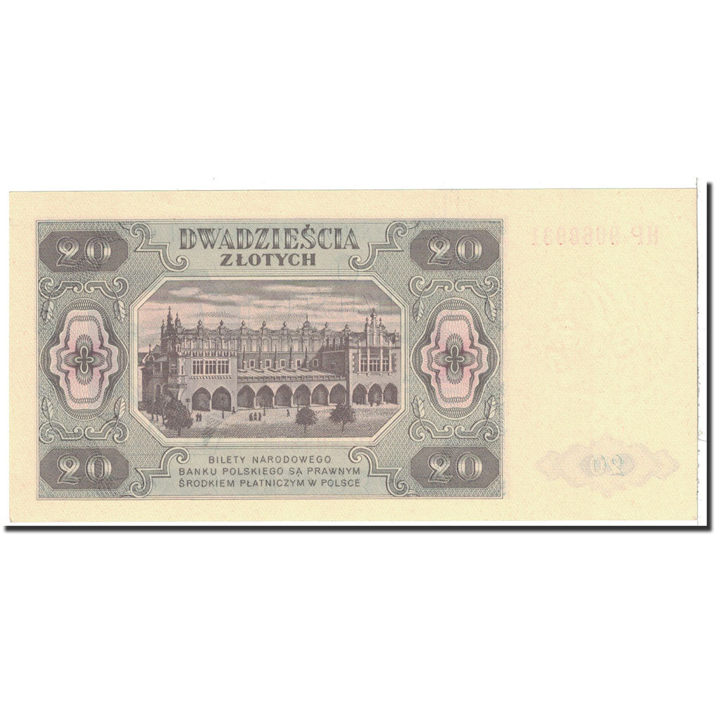 Poland, 20 Zlotych, 1948, KM:137, 1948-07-01, UNC(65-70)