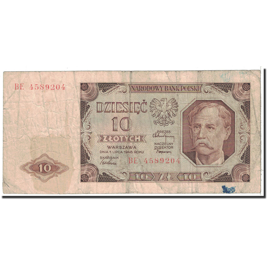 Polonia, 10 Zlotych, 1948, KM:136, 1948-07-01, B