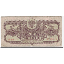 Banknote, Poland, 5 Zlotych, 1944, Undated, KM:109a, VF(20-25)